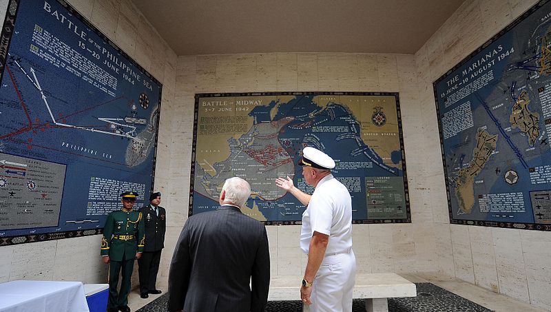 Maps in the Memorial in the American Military Cemetery, Manila (images)