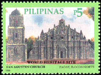 San Agustin church postage stamp image