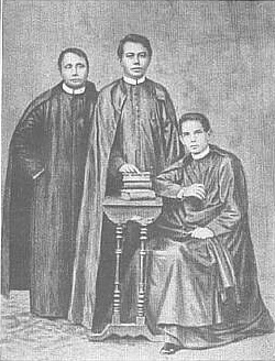 Fathers Jose A. Burgos, Mariano C. Gomes and Jacinto R Zamora (image)
